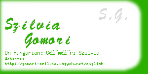 szilvia gomori business card